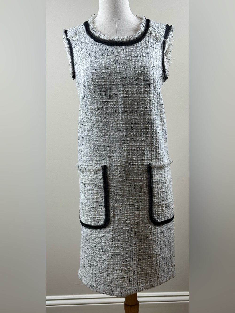 Beymen Club NWOT Tweed Boucle Shift Dress Sz 36 Chanel-Style US Sz 6